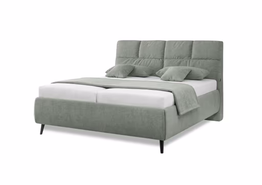 Polsterbett - Liegefläche ca. 180x200 cm, Stoff, Grün