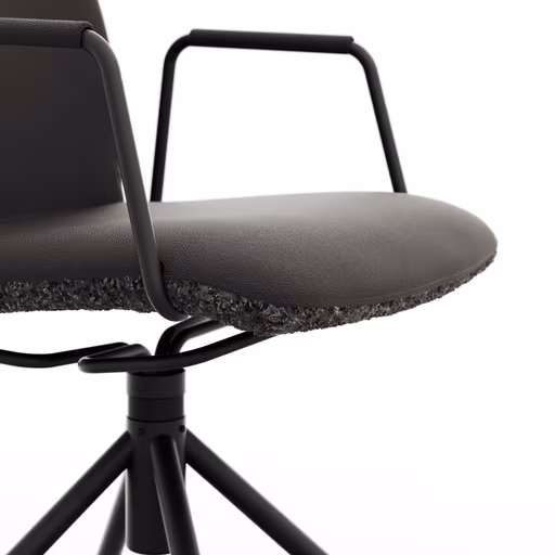 Armlehnstuhl Sedana - drehbar, Stoff, Dunkelgrau