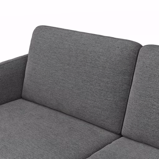 Ecksofa Enna - 3-Sitzer, Ecke rechts, Sitzvorzug (motorisch), Stoff, Anthrazit