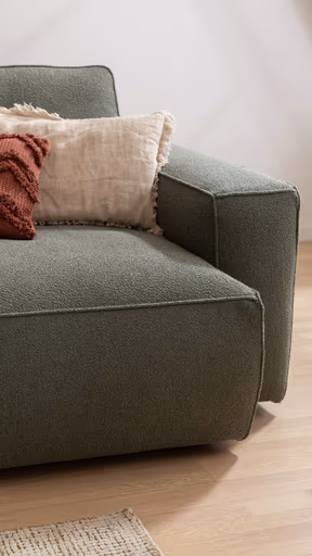 Sofa Lilaia - 1,5-Sitzer XL mit 1,5-Sitzer XL Tief, Stoff, Olivgrün