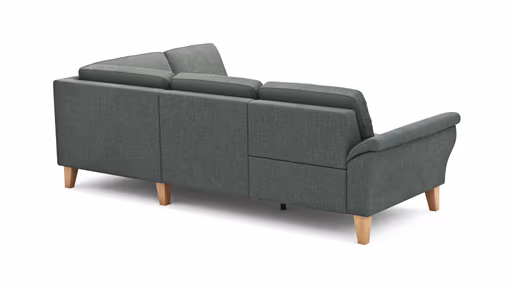 Ecksofa Rockport A - 2,5-Sitzer mit Ecke rechts inkl. Relaxfunktion (motorisch), Stoff, Grau