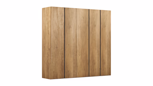 Drehtürenschrank Loretto - B ca. 254 cm, Melamin Astig hell