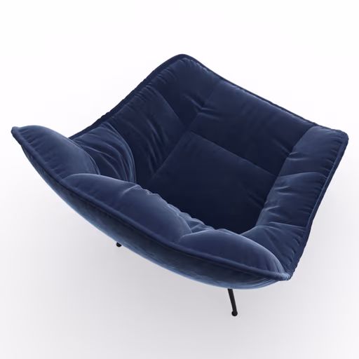 Sessel Unn - Stoff, Indigo