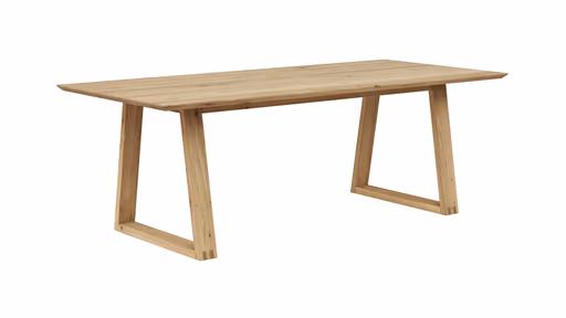 Esstisch Belfast - LB ca. 220x100 cm, Eiche massiv, Legno, Trapezgestell