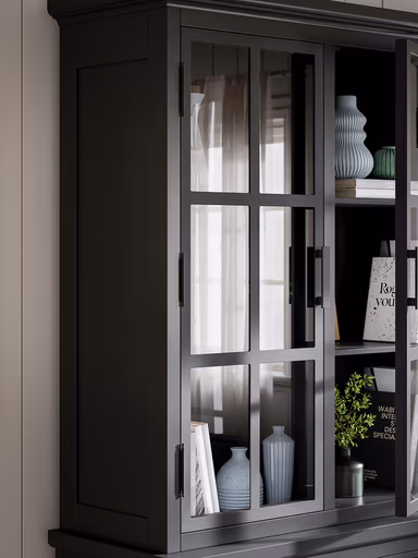 Buffetschrank Litchfield Metal - Graphit, Non-Antique / Metal, Black