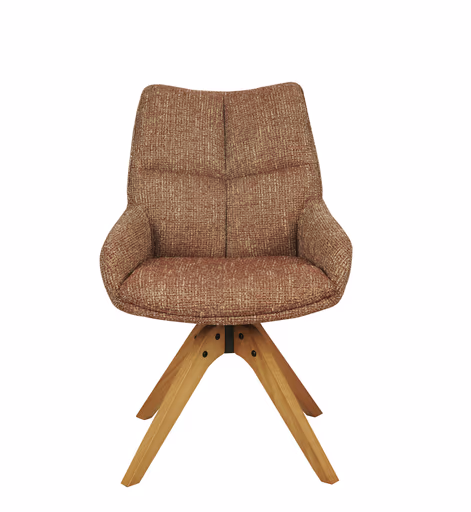 Armlehnstuhl MATTEA - drehbar, Stoff, Bordeaux