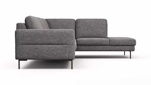Ecksofa Enna - 3-Sitzer, Ecke rechts, Sitzvorzug (motorisch), Stoff, Graphit