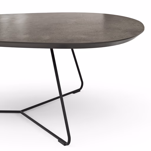 Couchtisch Fano - LBH ca. 87x78x33 cm, HPL Laminat, Graubraun