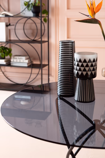 Esstisch - Ø/H ca. 120x76 cm, Schwarz