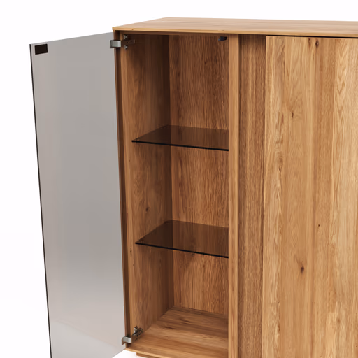 Highboard Saratoga - Wildeiche massiv, natur geölt