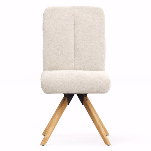 Stuhl Evania - Dreh und Relax-Funktion, hoher Rücken, Stoff, Creme