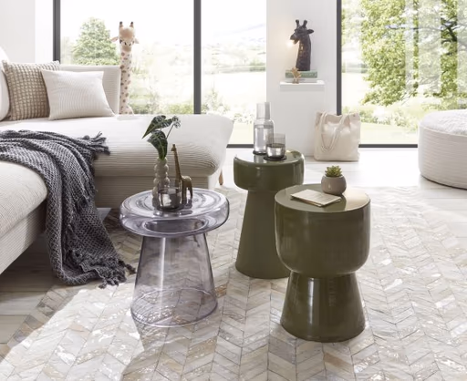 Beistelltisch - Ø/H ca. 30x47 cm, Grün