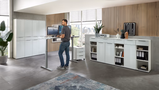 Büroregal - B ca. 40 cm, Weiß