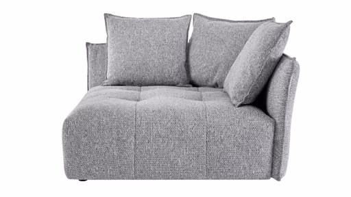 Ecksofa Palazzina - Ecke, Stoff, Graubeige