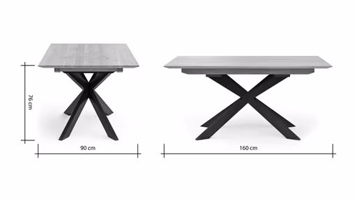 Esstisch Talara Lola - LB ca. 160x90cm, Wildeiche Bianco