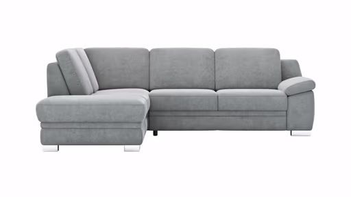 Ecksofa Tavira - Ecke links und 2,5-Sitzer rechts, Stoff, Grau