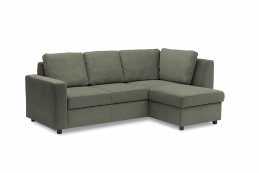 Ecksofa PRO FLEXX - 2-Sitzer, Ecke rechts, Stoff, Dunkelgrün
