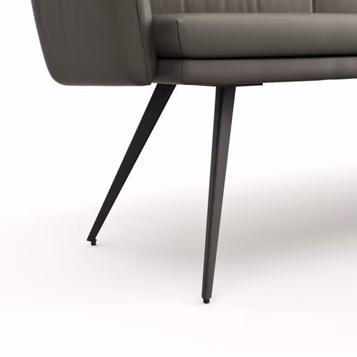 Bank Coscino - 3,5-Sitzer, inklusive Armlehnen, Leder, Schlamm