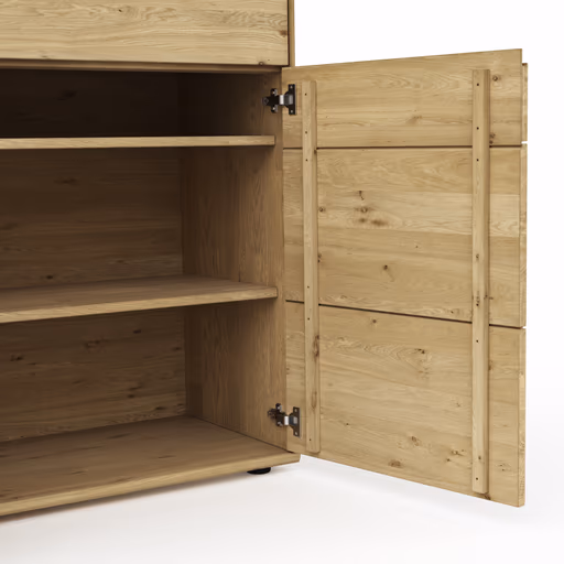 Sideboard Amora - Wildeiche massiv bianco