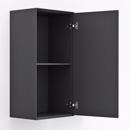 Wohnwand Edge - B ca. 180 cm, Lack, Graphit