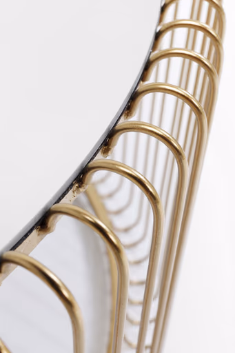 Couchtisch- 2-er Set, Messing, Pulverbeschichtet, Goldfarben, Glas