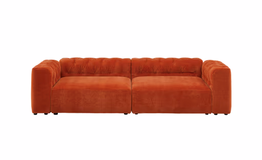 Sofa - 2-Sitzer, Stoff, Orange