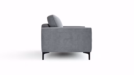 Sofa Oviedo - 3-Sitzer, Stoff, Grau