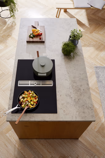 Inselküche 57.150 GL 5 522, Asteiche Natur gebürstet