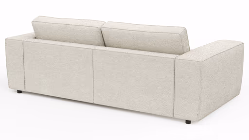 Bigsofa Lilaia - 3-Sitzer Tief, Stoff, Creme