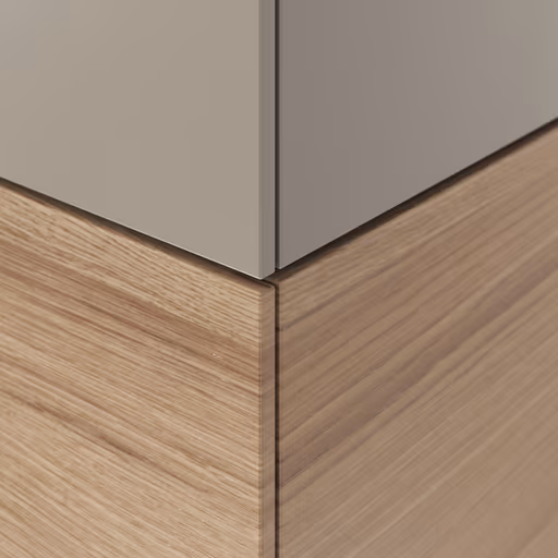 Drehtürenschrank Matera - BHT ca. 251x235x60 cm, Lack Matt, Kaschmir, Eiche, Milk