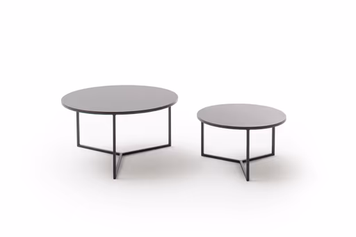 Couchtisch Joan 3 - LBH ca. 80x80x41,5 cm, Metall, Schwarz