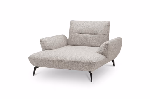 Sessel PAYTON - Loveseat, Stoff, Silbergrau