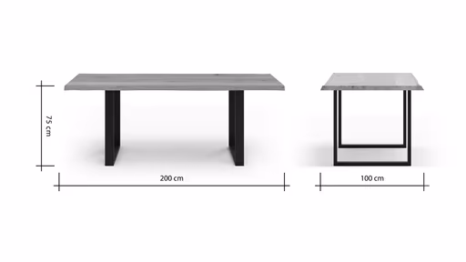 Esstisch Belena - LB ca. 200x100 cm, Eiche massiv