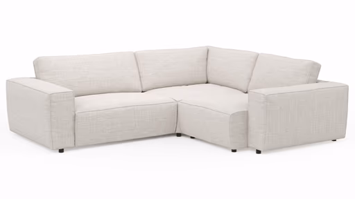 Ecksofa Lilaia - 2-Sitzer links, Ecke, 1,5-Sitzer Tief, Stoff, Kaschmir