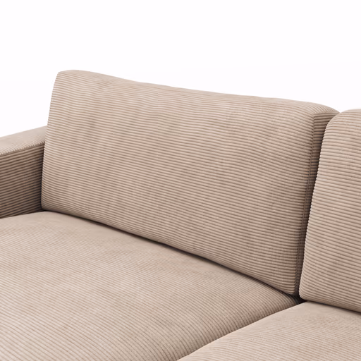 Sofa Juni - 3-Sitzer, Cord, Taupe