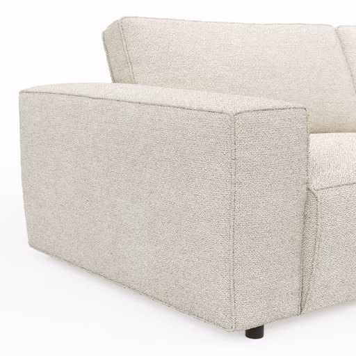 Sofa Lilaia - 1,5-Sitzer XL mit 1,5-Sitzer XL Tief, Stoff, Creme