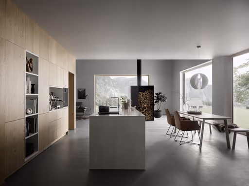 Inselküche 57.150 CO 10 519, Asteiche bianco hell