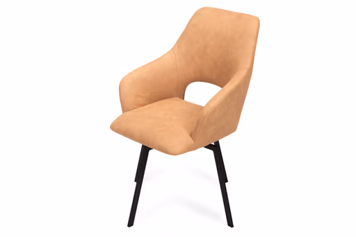 Armlehnstuhl - Stoff, Caramel