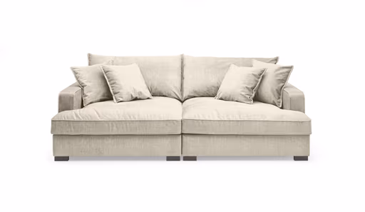 Megasofa - 2,5-Sitzer, Stoff, Creme