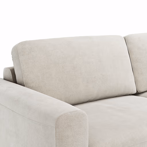 Ecksofa Oviedo - Ecke links mit 2,5-Sitzer, Stoff, Natur
