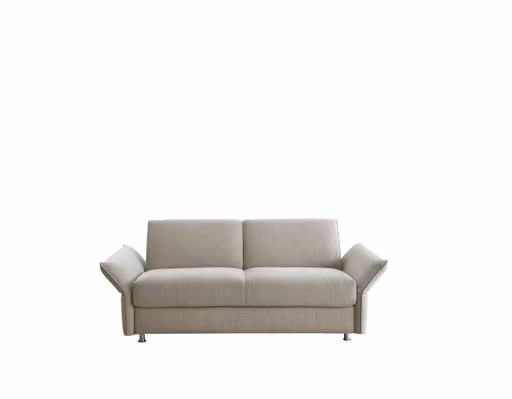 Schlafsofa - Armlehne verstellbar, Stoff, Hellgrau