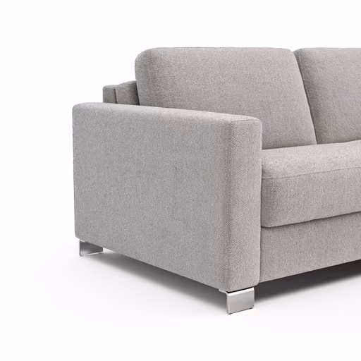 Sofa Nuoro - 2,5-Sitzer inkl. Schlaffunktion, Armlehne 1, Stoff, Grau