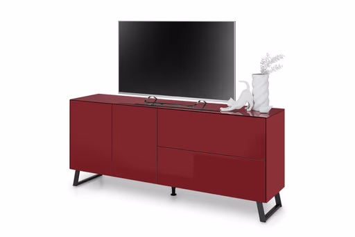 Lowboard - B ca. 181 cm, Bordeauxrot