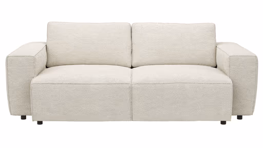 Bigsofa Lilaia - 3-Sitzer Tief, Stoff, Creme