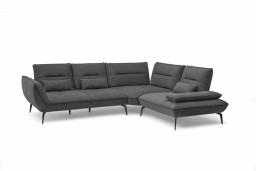 Ecksofa PAYTON -2,5-Sitzer, Ecke rechts, Stoff, Anthrazit