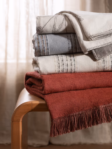 Wohndecke - LB ca. 140x200 cm, Rohweiß