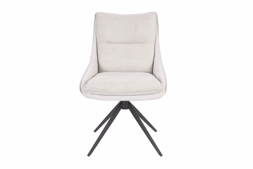 Stuhl MANDY - drehbar, Stoff, Silbergrau