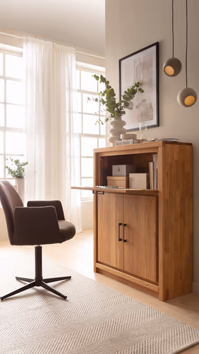 Sekretär Farmingdale light - Eiche massiv, natur geölt