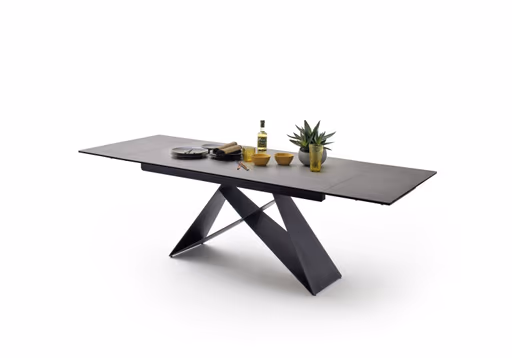 Esstisch - ausziehbar, LB ca. 160x90 cm, Anthrazit