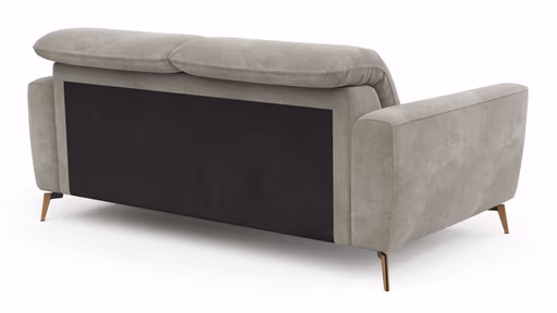Sofa Tulsa KV - 2,5-Sitzer, inkl. Kopfteilverstellung, Stoff, Graubeige